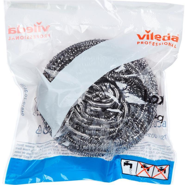 Губка для сильных загрязнений Vileda Professional Inox металлическая (артикул производителя 100200)
