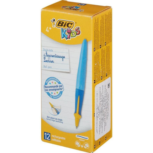 Ручка школьная шариковая для начинающих  Твист голуб 918457