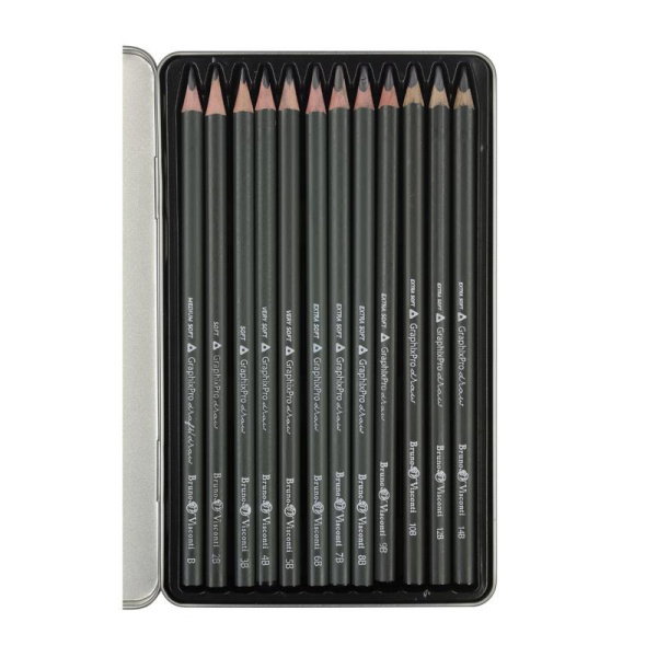 Набор карандашей чернографитных Bruno Visconti Sketch&Art B-14B  (12 штук в  упаковке)