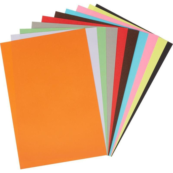 Цветная бумага Альт тонированная в массе А4 10 листов 10 цветов (дизайн обложки в ассортименте)