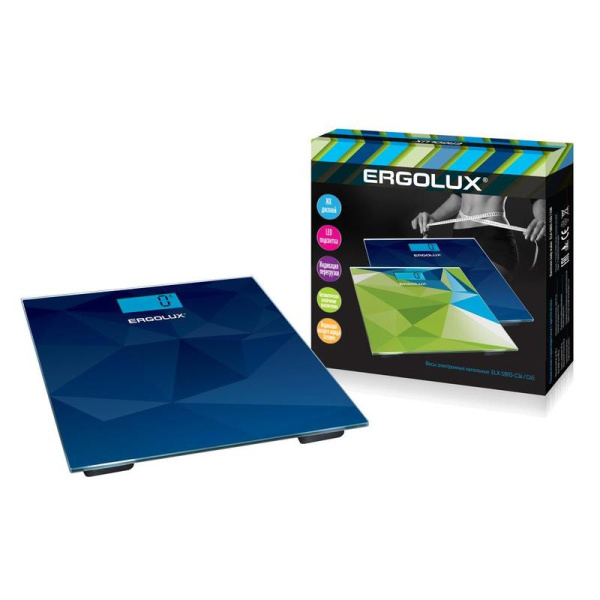 Весы напольные Ergolux ELX-SB03-C45 синие