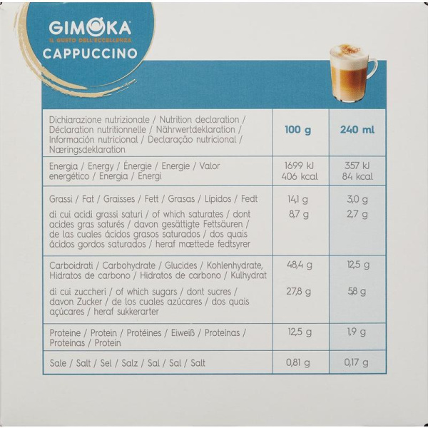 Кофе в капсулах для кофемашин Gimoka Dolce Gusto Cappuccino (16 штук в упаковке)