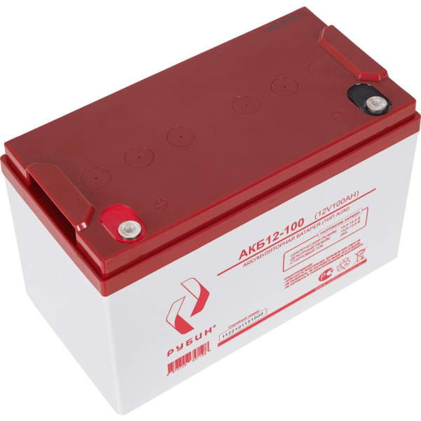 Батарея для ИБП Рубин РЭ-АКБ12100 12 В 100 Ач