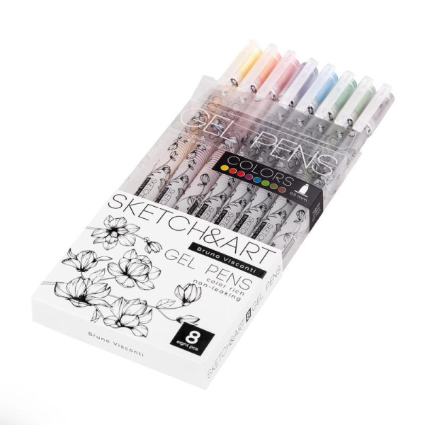 Набор гелевых ручек Sketch&Art Uni Write.Colors 8 цветов (толщина  линии 0.5 мм) (20-0306)