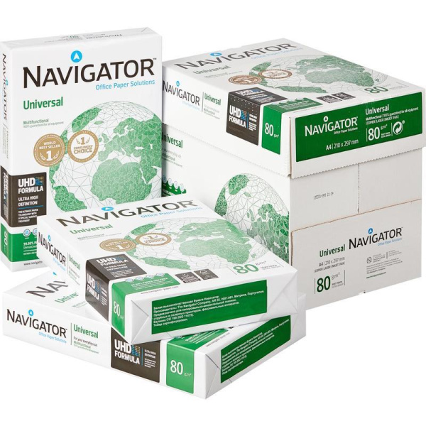 Бумага для офисной техники Navigator Universal (А4, марка A, 80 г/кв.м, 500 листов)