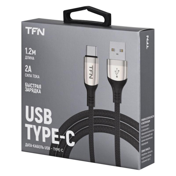 Кабель TFN USB A - USB Type-C 1.2 метра (TFN-C-BLZ-AC1M-NI)
