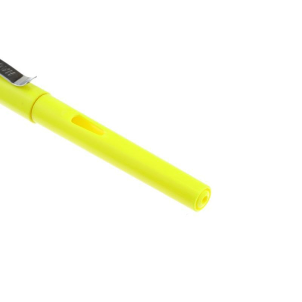 Ручка перьевая Hauser Neon чернил синий цвет корпуса желтый (два   картриджа в упаковке)
