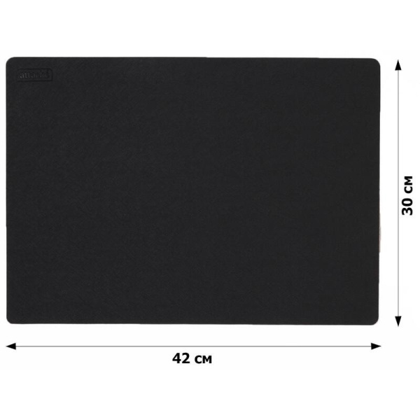 Коврик на стол Attache 300x420 мм черный/красный (двусторонний:  сафьян/Soft Touch)
