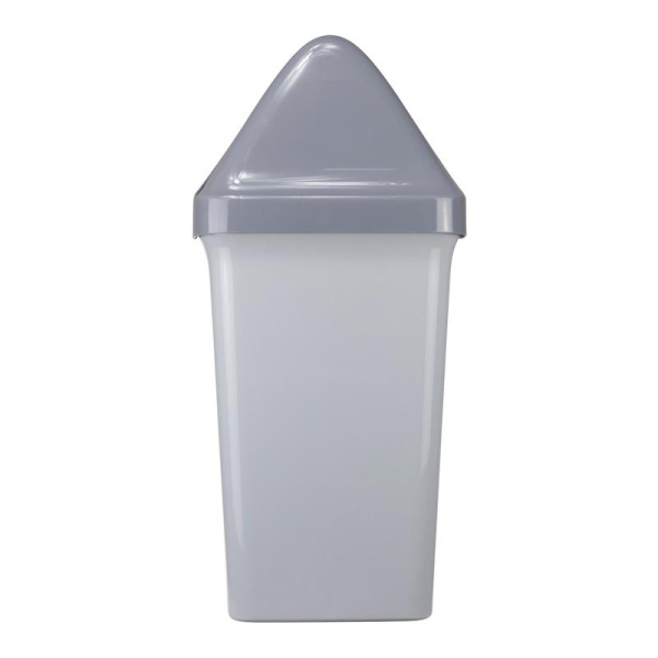 Контейнер для мусора с крышкой-вертушкой Luscan Swing 50 л пластик серый  (40х35х73 см)