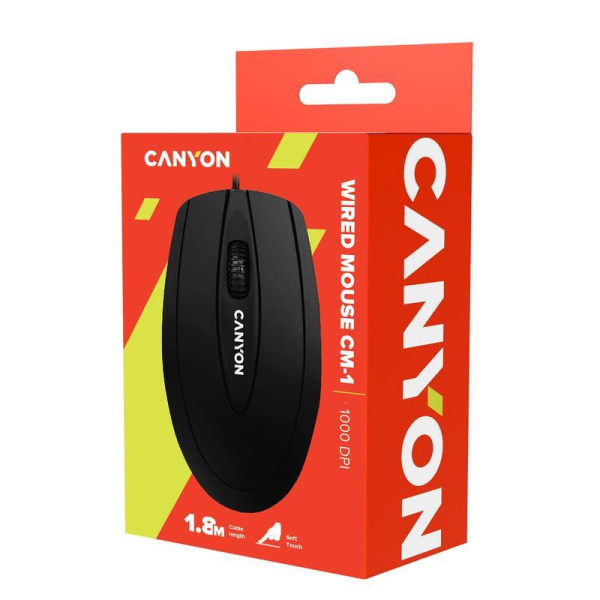 Мышь компьютерная Canyon CNE-CMS1 черная