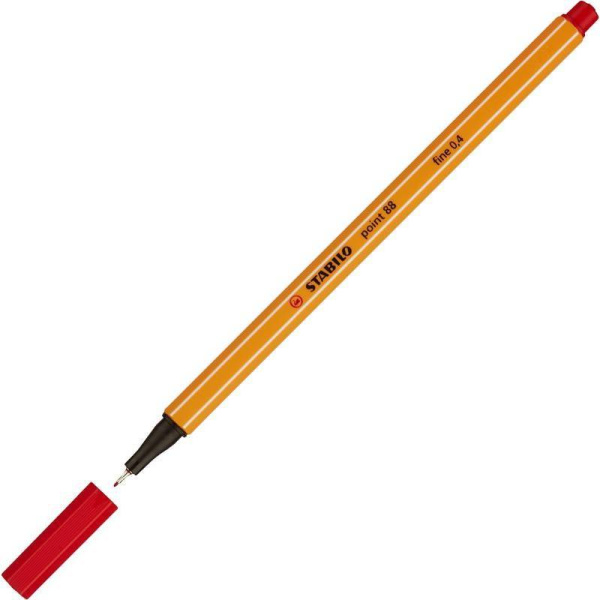 Линер Stabilo Point 88/40 красный (толщина линии 0.4 мм)