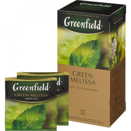 Чай Greenfield Green Melissa зеленый 25 пакетиков