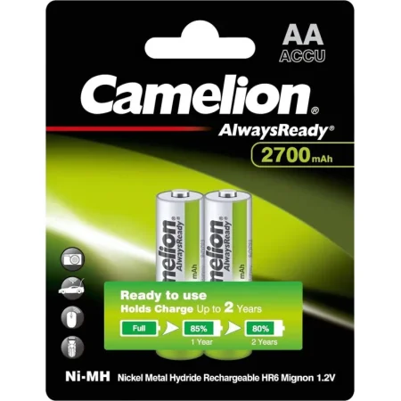 Аккумулятор AA 2700 мАч Camelion Always Ready 2 штуки в упаковке Ni-Mh  (15036)