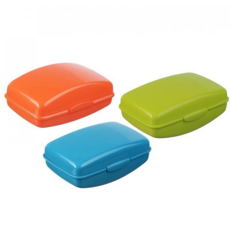 Мыльница пластиковая с крышкой М-пластика М2219 (10x4.4x6.8 см)