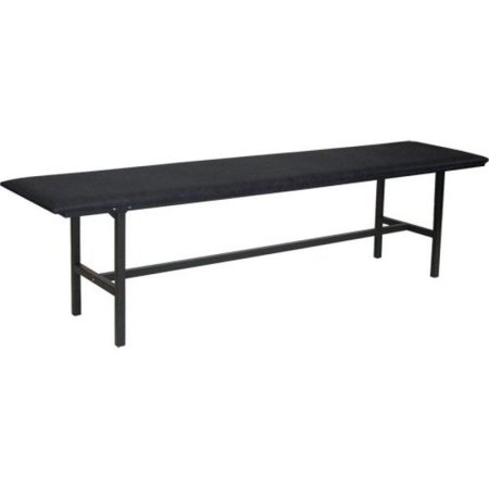 Банкетка четырехместная Берта БМ-4 разборная черная (искусственная кожа,  1800x430x475 мм)