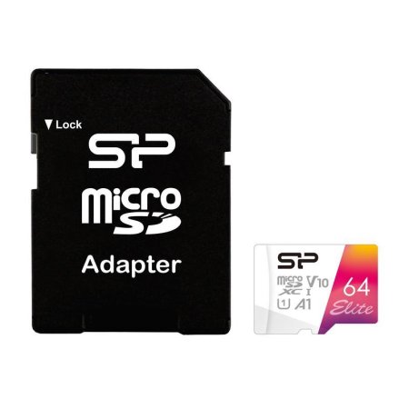 Карта памяти 64 ГБ microSDХC Silicon Power Elite SP064GBSTXBV1V20SP  UHS-I U1 V10 A1