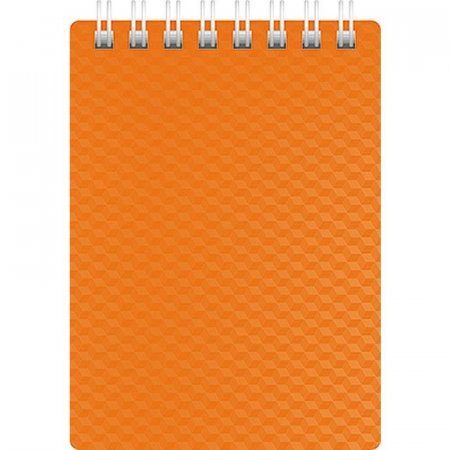 Блокнот Hatber Diamond Neon А7 80 листов оранжевый в клетку на спирали  (77х110 мм)