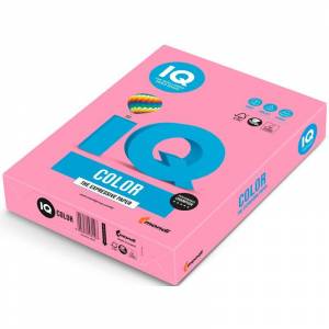 Бумага цветная IQ Color (А4, 80 г/кв.м, PI25-розовый, 500 листов)