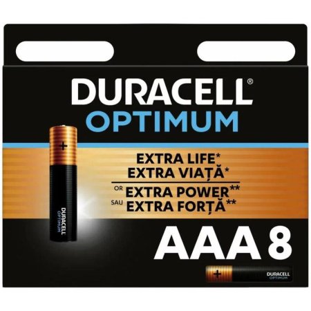 Батарейки AAA мизинчиковые Duracell Optimum (8 штук в упаковке)