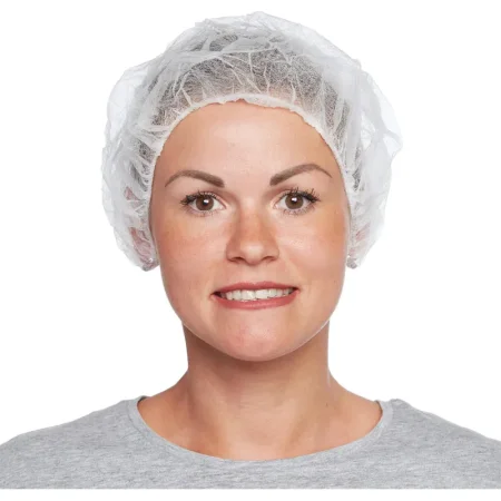 Шапочка одноразовая берет нестерильная белая Klever (100 штук в  упаковке) Шапочка одноразовая берет нестерильная белая Klever (100 штук в  упаковке)