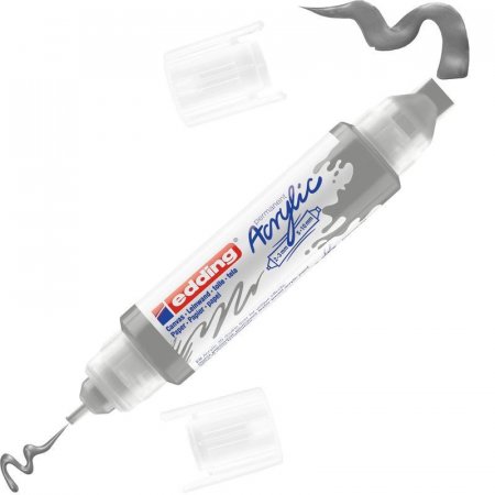 Маркер-аппликатор акриловый двусторонний 3D Edding 5400 серебристый (толщина линии 2-3 и 5-10 мм)