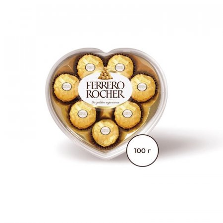 Шоколадные конфеты Ferrero Rocher Сердце с лесным орехом 100 г