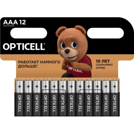 Батарейка AAA мизинчиковая Opticell Basic (12 штук в упаковке)