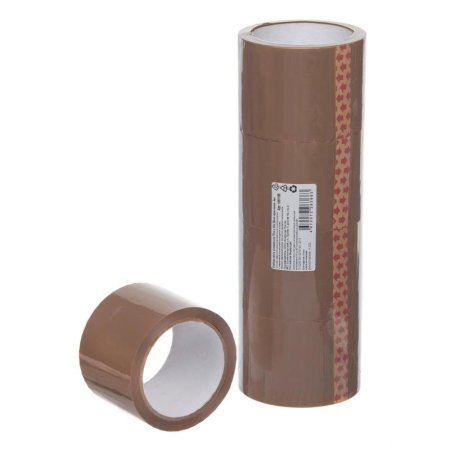 Клейкая лента упаковочная 72 мм х 66 м 38 мкм коричневая (4 штуки в упаковке)