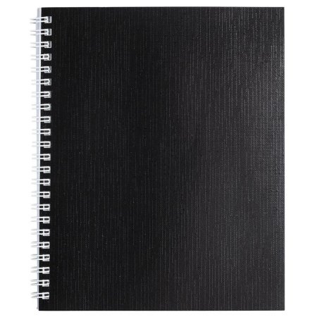 Бизнес-тетрадь Hatber Metallic A5 48 листов черная в клетку на спирали  (148x210 мм)