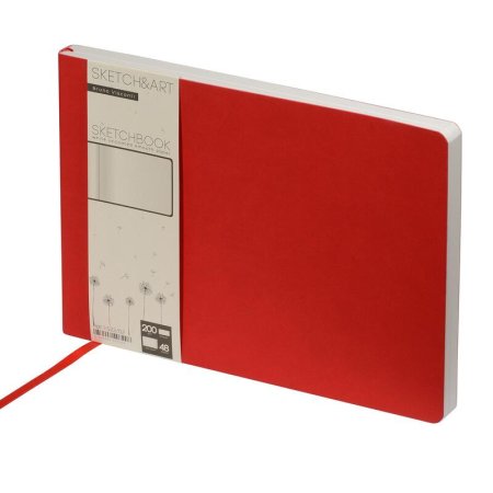 Скетчбук Sketch&Art horizont 250х179 мм 48 листов красный