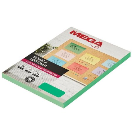Бумага цветная для печати ProMega jet зеленая интенсив (А4, 80 г/кв.м,  100 листов)