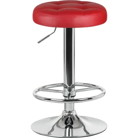 Табурет барный Dobrin Bruno бордовый/хромированный (искусственная  кожа/металл)