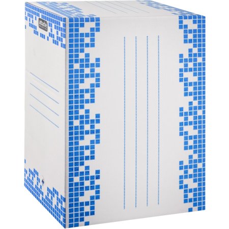 Короб архивный из гофрокартона Attache Selection 251x202x355 мм с  вырубкой синий до 2000 листов