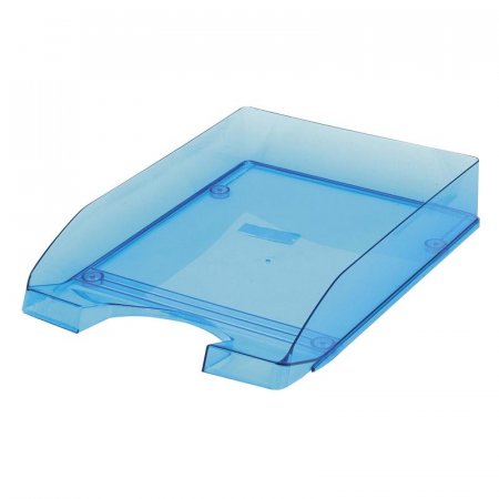 Лоток для бумаг горизонтальный Attache тонированный синий (4 штуки в упаковке)