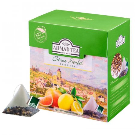 Чай Ahmad Tea Citrus Sorbet зеленый цитрусовый 20 пакетиков