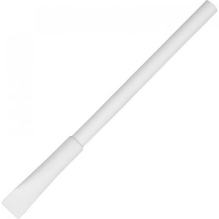 Ручка шариковая неавтоматическая эко-картон синяя (белый корпус, толщина линии 1 мм)
