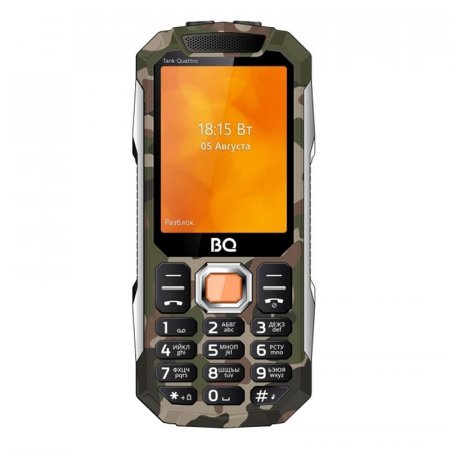 Мобильный телефон BQ-2819 Tank Quattro зеленый/коричневый/серый
