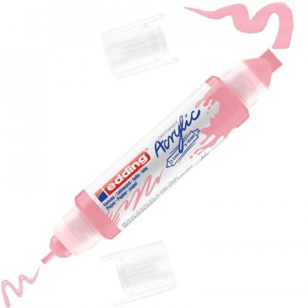 Маркер-аппликатор акриловый двусторонний 3D Edding 5400 розовый (толщина линии 2-3 и 5-10 мм)