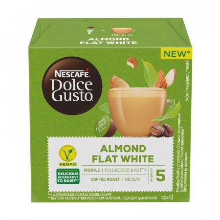 Кофе в капсулах для кофемашин Nescafe Dolce Gusto Flat White миндальный (12 штук в упаковке)