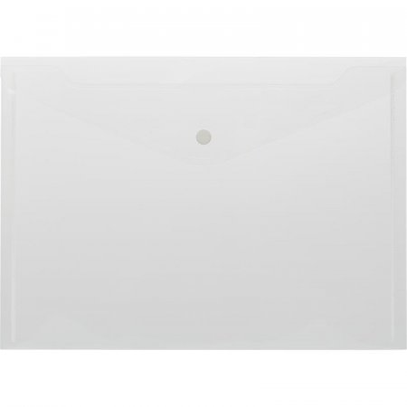 Папка конверт с кнопкой КНК 180 бесцв. прз. 10шт/уп