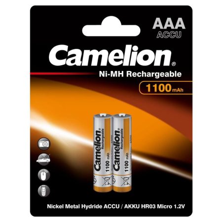 Аккумулятор AAA 1100 мАч Camelion 2 штуки в упаковке Ni-Mh