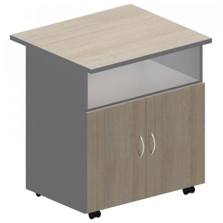 Тумба для оргтехники Easy Standard (светлый дуб/серый, 718x600x739 мм)