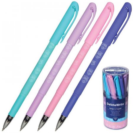 Ручка гелевая неавтоматическая Bruno Visconti DeleteWrite Совушки синяя (толщина линии 0.5 мм)