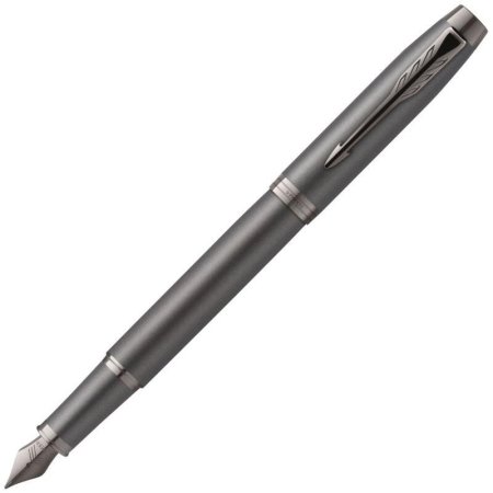 Ручка перьевая Parker IM Professionals Monochrome Titanium цвет чернил  синий цвет корпуса серый (артикул производителя 2172959)