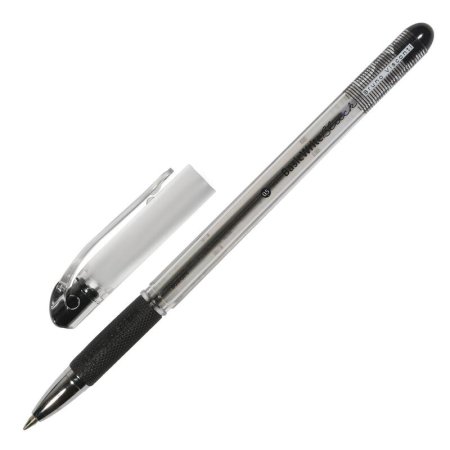 Ручка шариковая неавтоматическая Bruno Visconti BasicWrite черная  (толщина линии 0.4 мм)