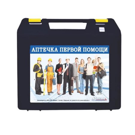 Аптечка первой помощи Мирал универсальная (пластиковый футляр)