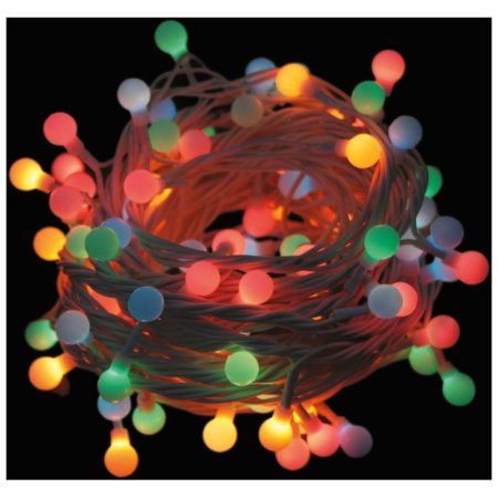 Гирлянда светодиодная Шарики линия разноцветный свет 150 светодиодов (5  м)
