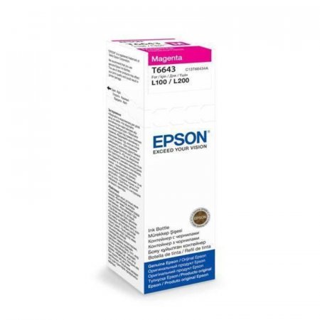 Картридж Epson T6643 C13T66434A пурпурный