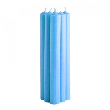 Свеча Пастель голубая (6 штук 2.2x17 см)