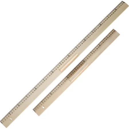 Линейка 50 см и 75 см деревянная коричневая с держателем (2 штуки в  упаковке)